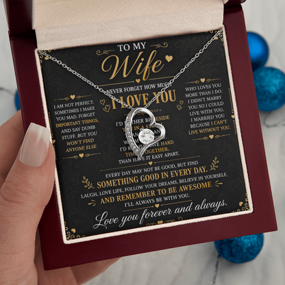 Husband to Wife "I Am Not Perfect" Necklace