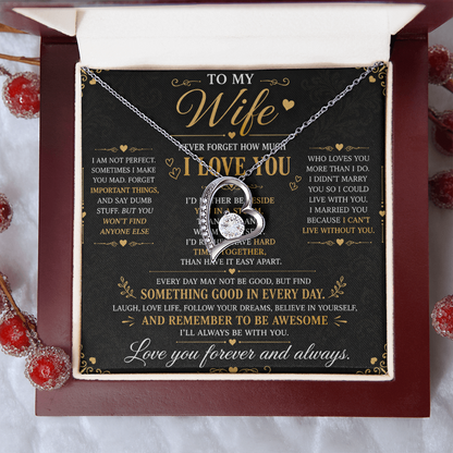 Husband to Wife "I Am Not Perfect" Necklace