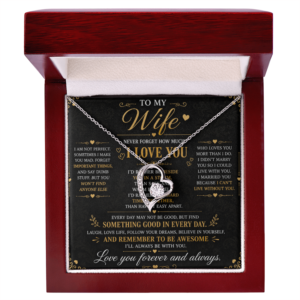 Husband to Wife "I Am Not Perfect" Necklace