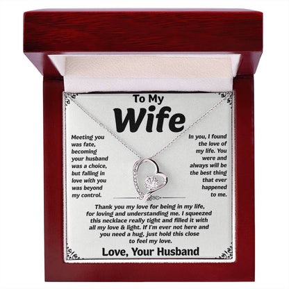 To My Wife Love Heart Necklace Gift for Wife from Husband