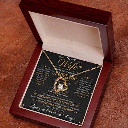 Husband to Wife "I Am Not Perfect" Necklace