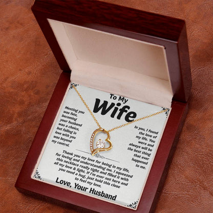 To My Wife Love Heart Necklace Gift for Wife from Husband
