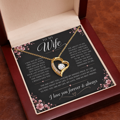 Charms Glow | Wife Heart Necklace | Meeting you was fate |