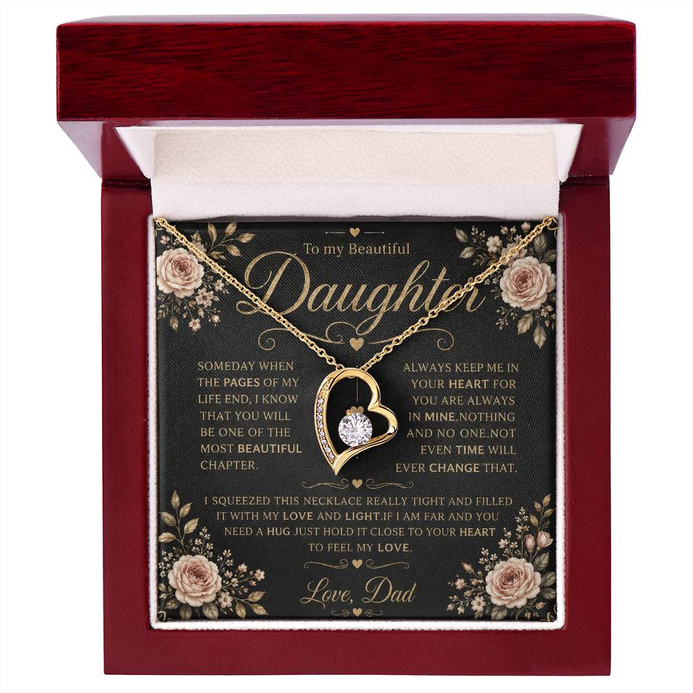 To My Daughter - Forever Love Necklace