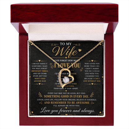 Husband to Wife "I Am Not Perfect" Necklace