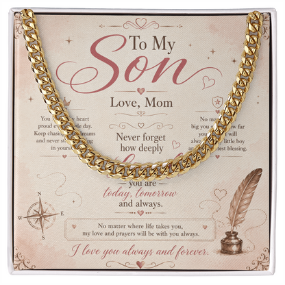 To My Son  - Cuban Link Chain