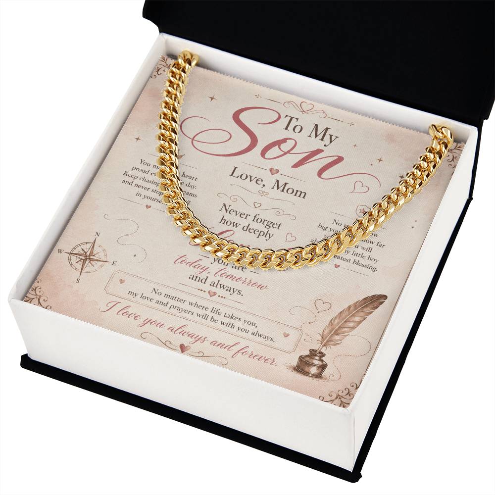 To My Son  - Cuban Link Chain