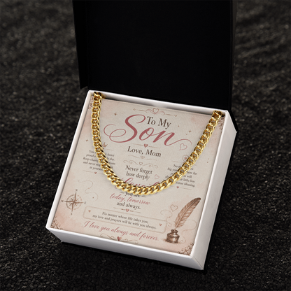 To My Son  - Cuban Link Chain