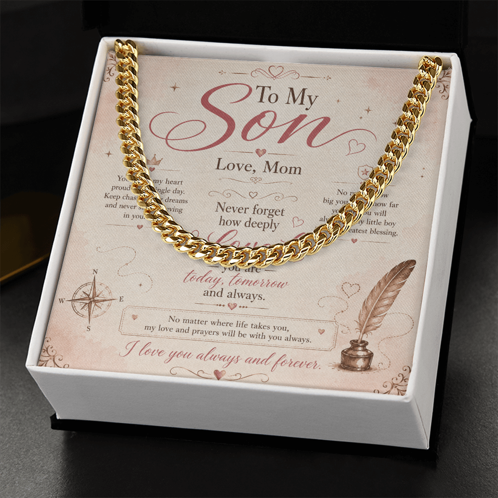 To My Son  - Cuban Link Chain