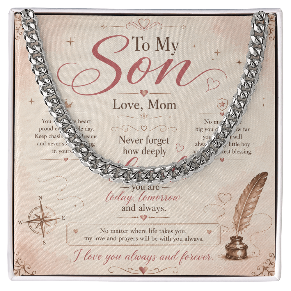 To My Son  - Cuban Link Chain