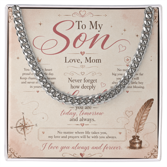 To My Son  - Cuban Link Chain