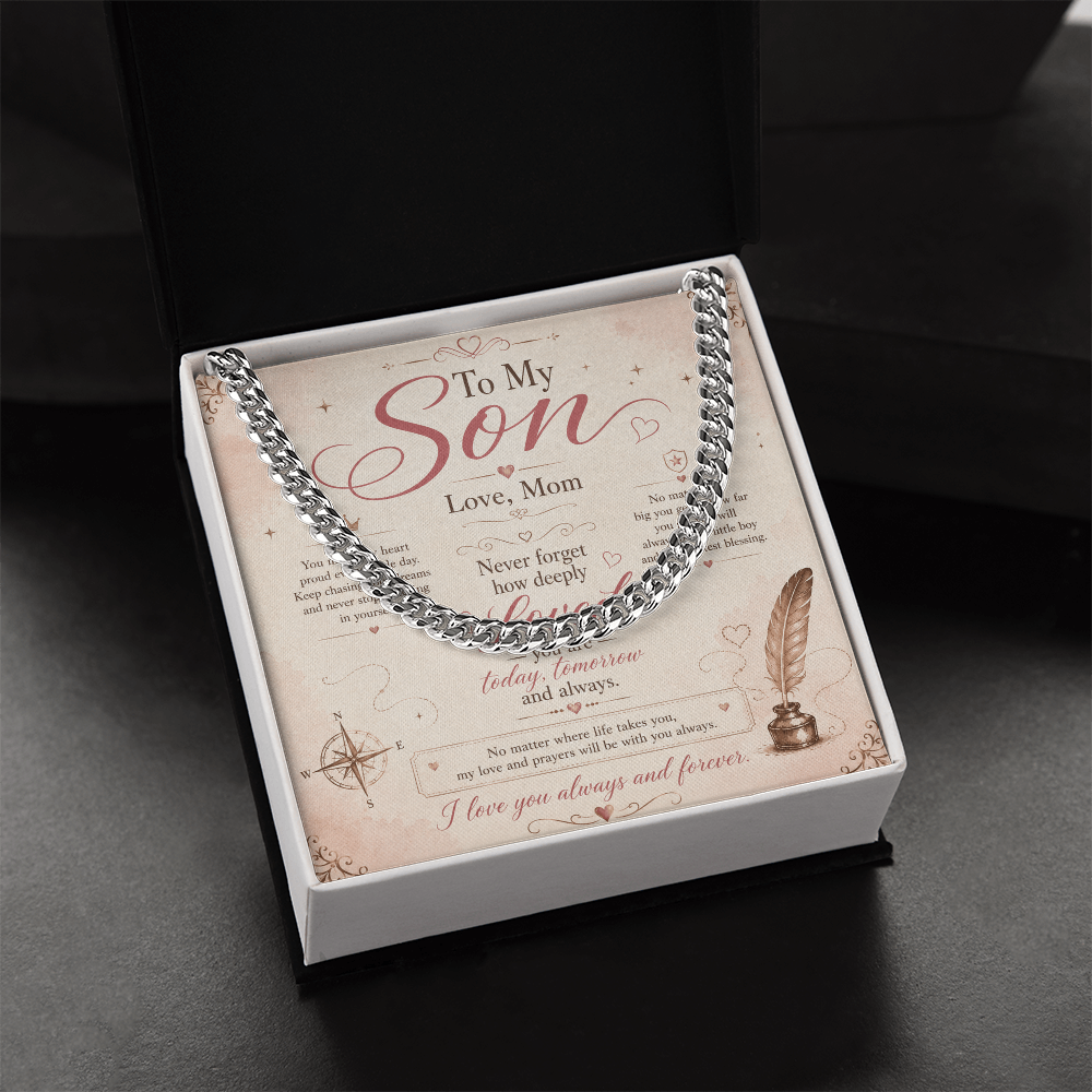 To My Son  - Cuban Link Chain