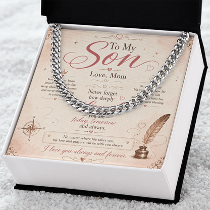 To My Son  - Cuban Link Chain
