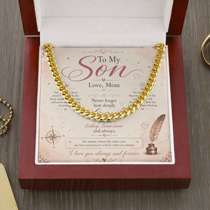 To My Son  - Cuban Link Chain