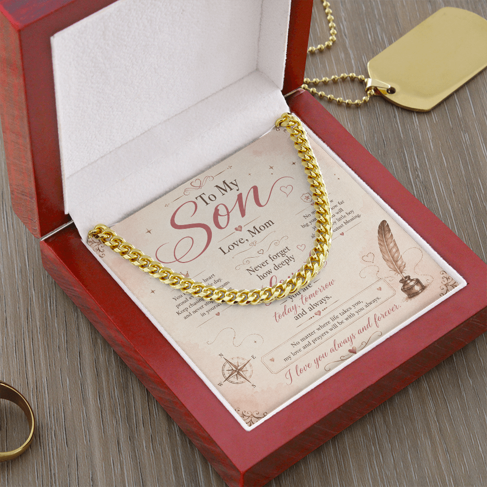 To My Son  - Cuban Link Chain
