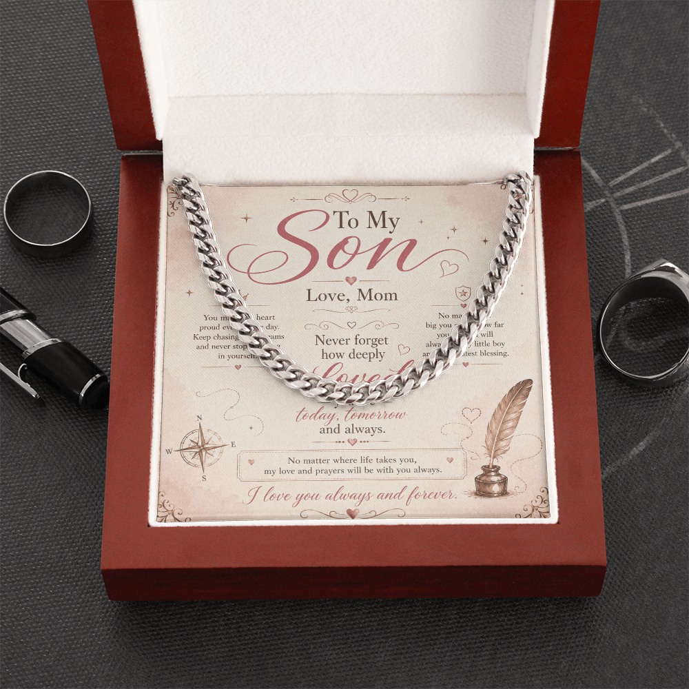 To My Son  - Cuban Link Chain