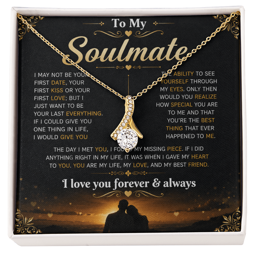 To My Soulmate - Alluring Beauty Necklace - Yellow & White Gold Variants