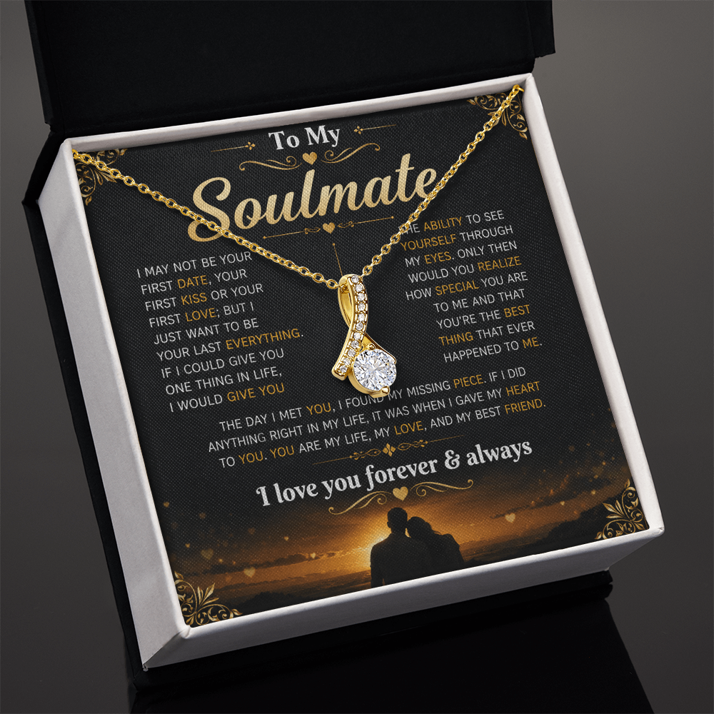 To My Soulmate - Alluring Beauty Necklace - Yellow & White Gold Variants
