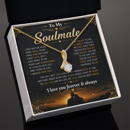 To My Soulmate - Alluring Beauty Necklace - Yellow & White Gold Variants
