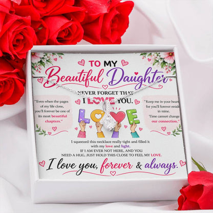 To My Beautiful Daughter - Alluring Beauty Necklace - Yellow & White Gold Variants