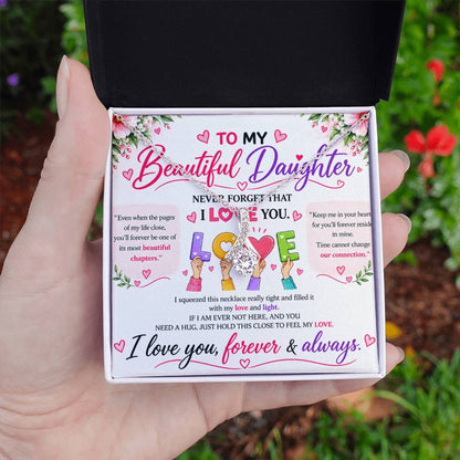 To My Beautiful Daughter - Alluring Beauty Necklace - Yellow & White Gold Variants