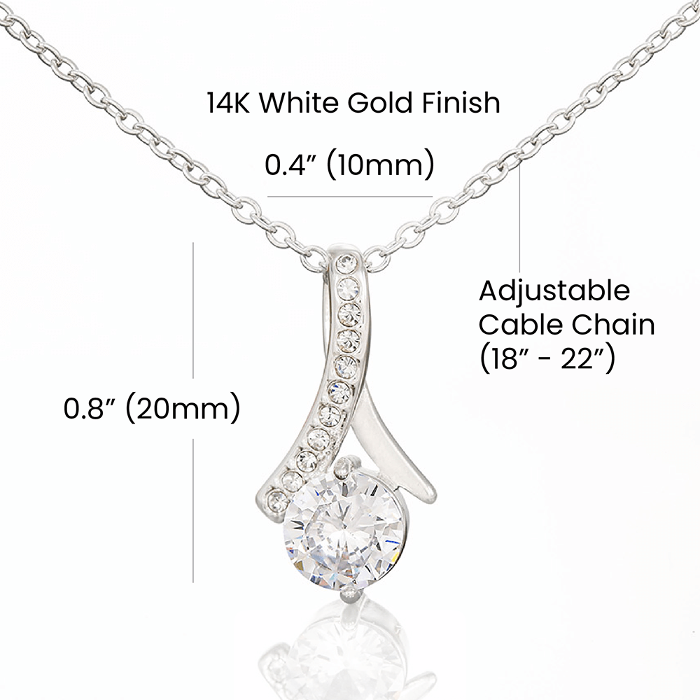 To My Beautiful Daughter - Alluring Beauty Necklace - Yellow & White Gold Variants