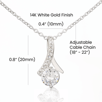 To My Beautiful Daughter - Alluring Beauty Necklace - Yellow & White Gold Variants
