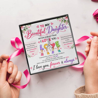 To My Beautiful Daughter - Alluring Beauty Necklace - Yellow & White Gold Variants