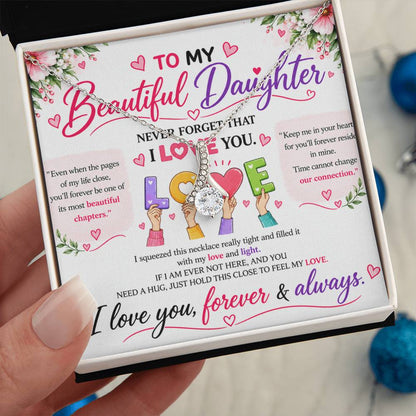 To My Beautiful Daughter - Alluring Beauty Necklace - Yellow & White Gold Variants