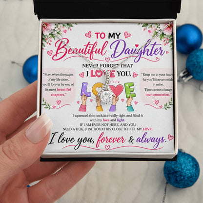 To My Beautiful Daughter - Alluring Beauty Necklace - Yellow & White Gold Variants