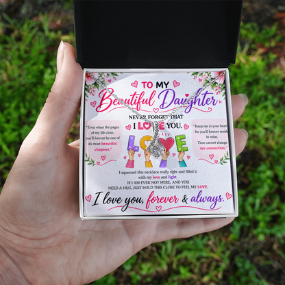 To My Beautiful Daughter - Alluring Beauty Necklace - Yellow & White Gold Variants
