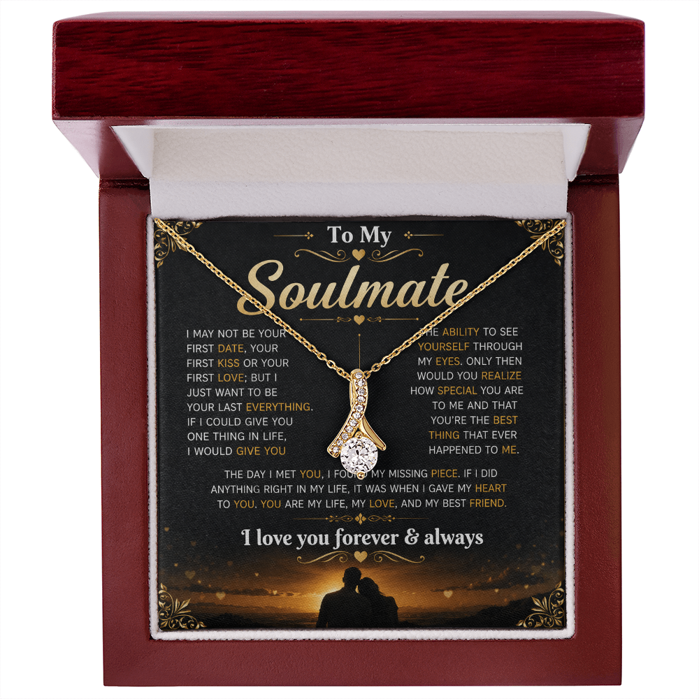 To My Soulmate - Alluring Beauty Necklace - Yellow & White Gold Variants