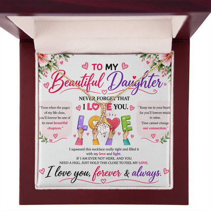 To My Beautiful Daughter - Alluring Beauty Necklace - Yellow & White Gold Variants