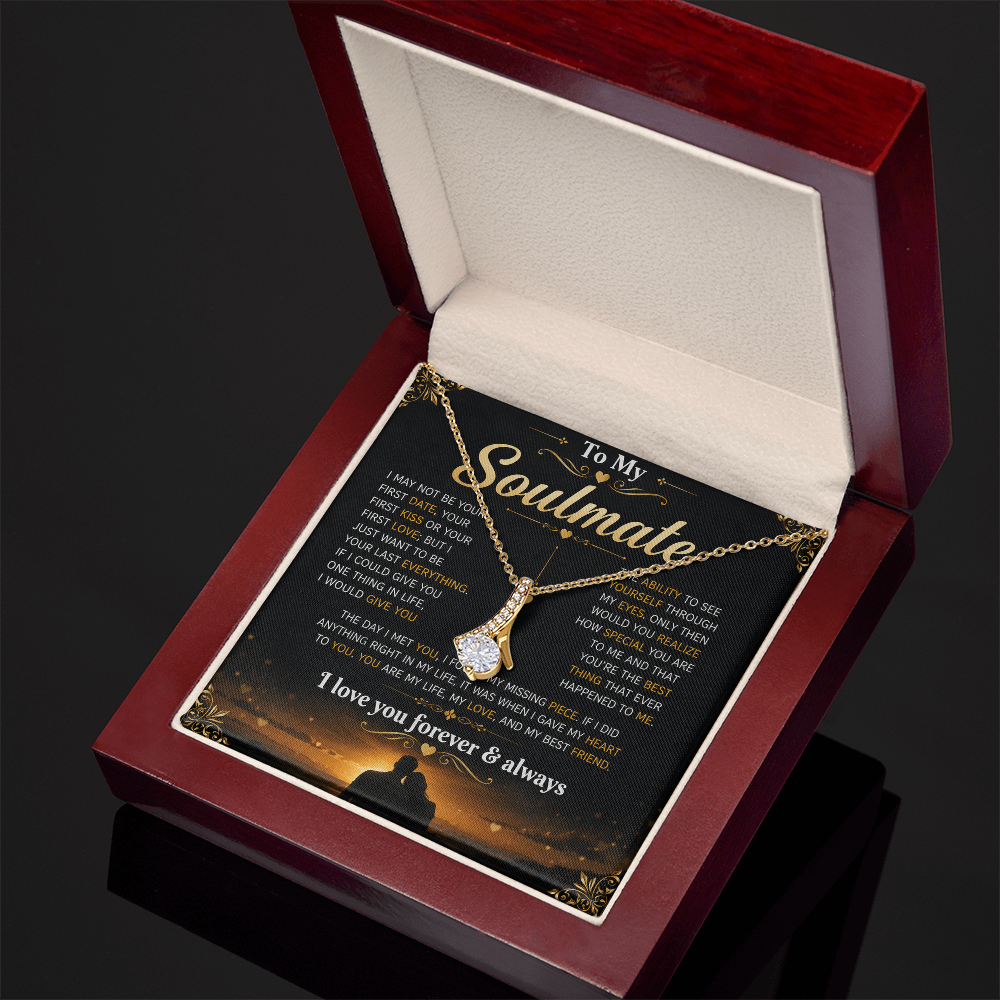 To My Soulmate - Alluring Beauty Necklace - Yellow & White Gold Variants