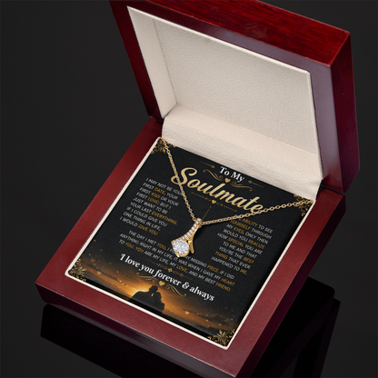 To My Soulmate - Alluring Beauty Necklace - Yellow & White Gold Variants