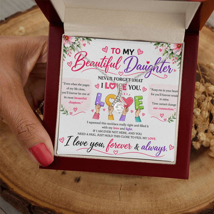 To My Beautiful Daughter - Alluring Beauty Necklace - Yellow & White Gold Variants