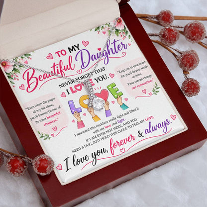 To My Beautiful Daughter - Alluring Beauty Necklace - Yellow & White Gold Variants