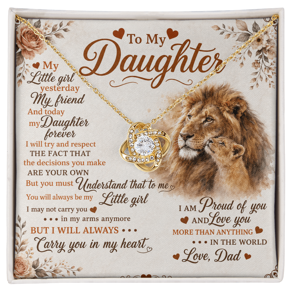 To My Daughter - Love Knot Necklace