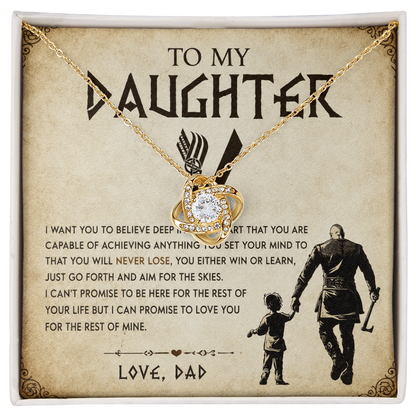 To My Daughter - Love Knot Necklace