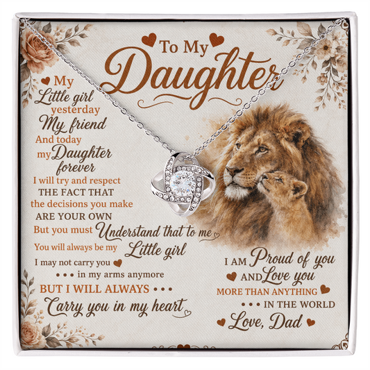 To My Daughter - Love Knot Necklace