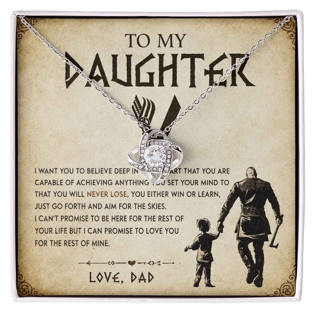 To My Daughter - Love Knot Necklace