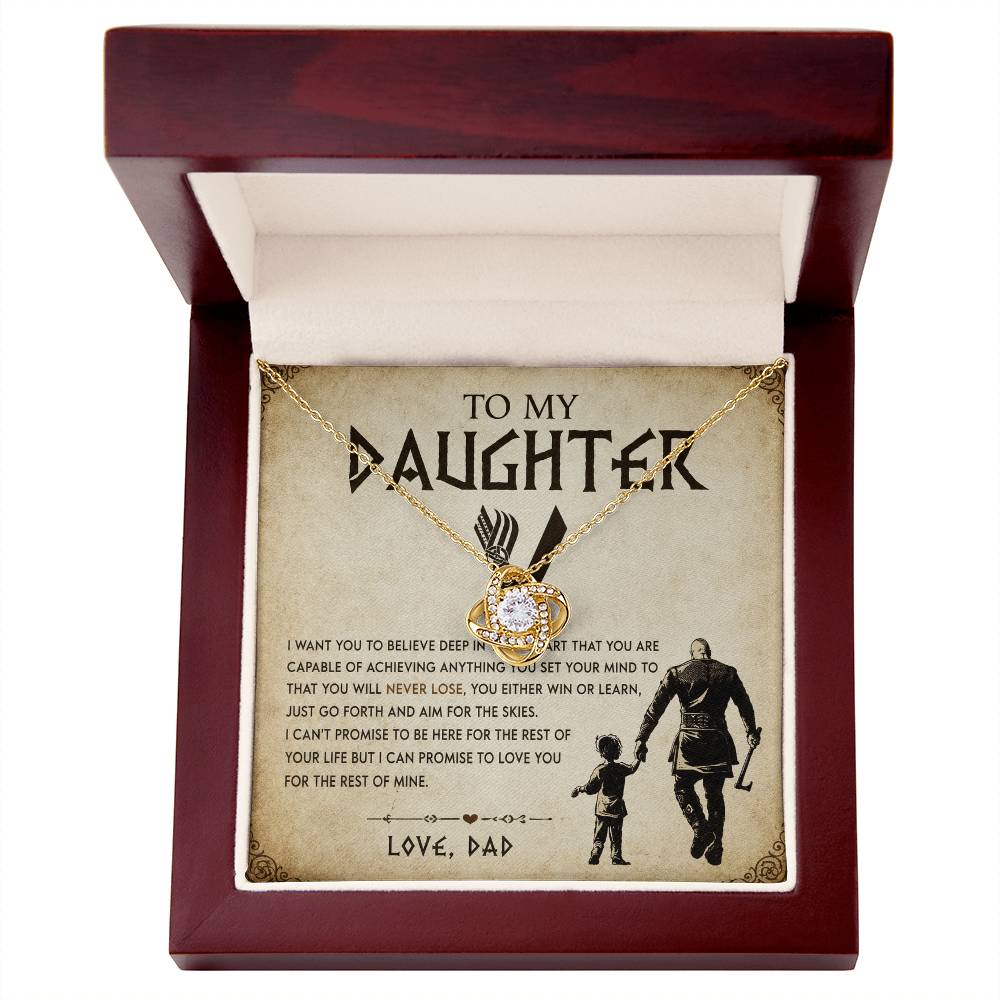 To My Daughter - Love Knot Necklace