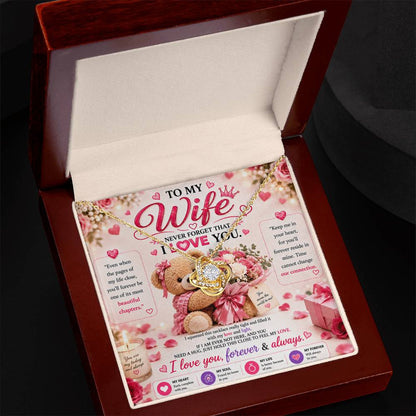 To My Wife - Love Knot Necklace, Never Forget That I Love you