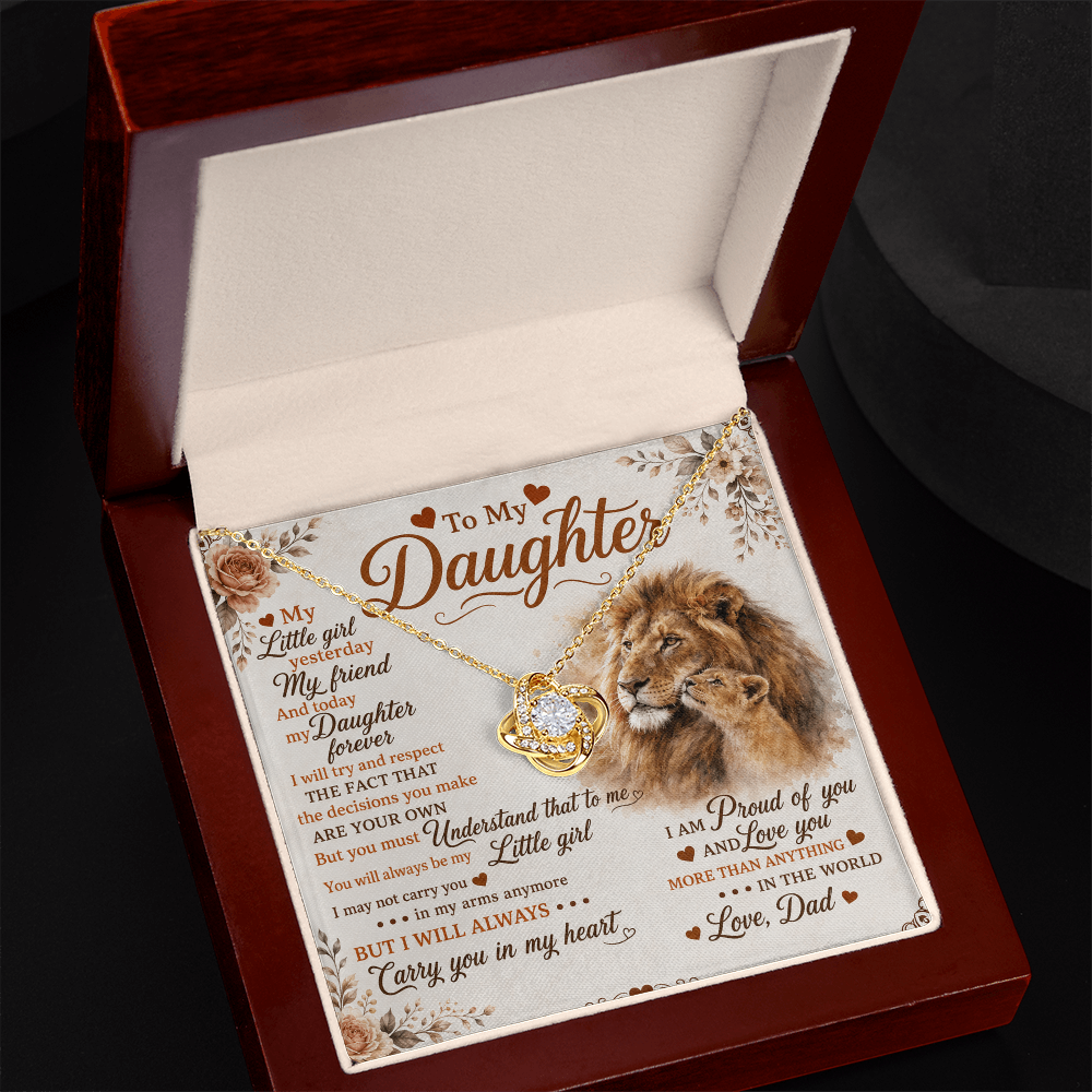 To My Daughter - Love Knot Necklace