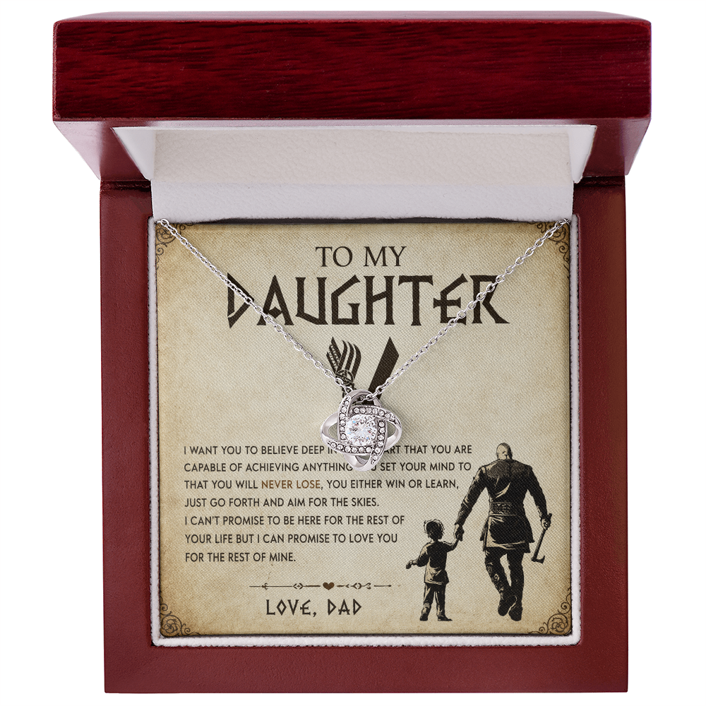 To My Daughter - Love Knot Necklace