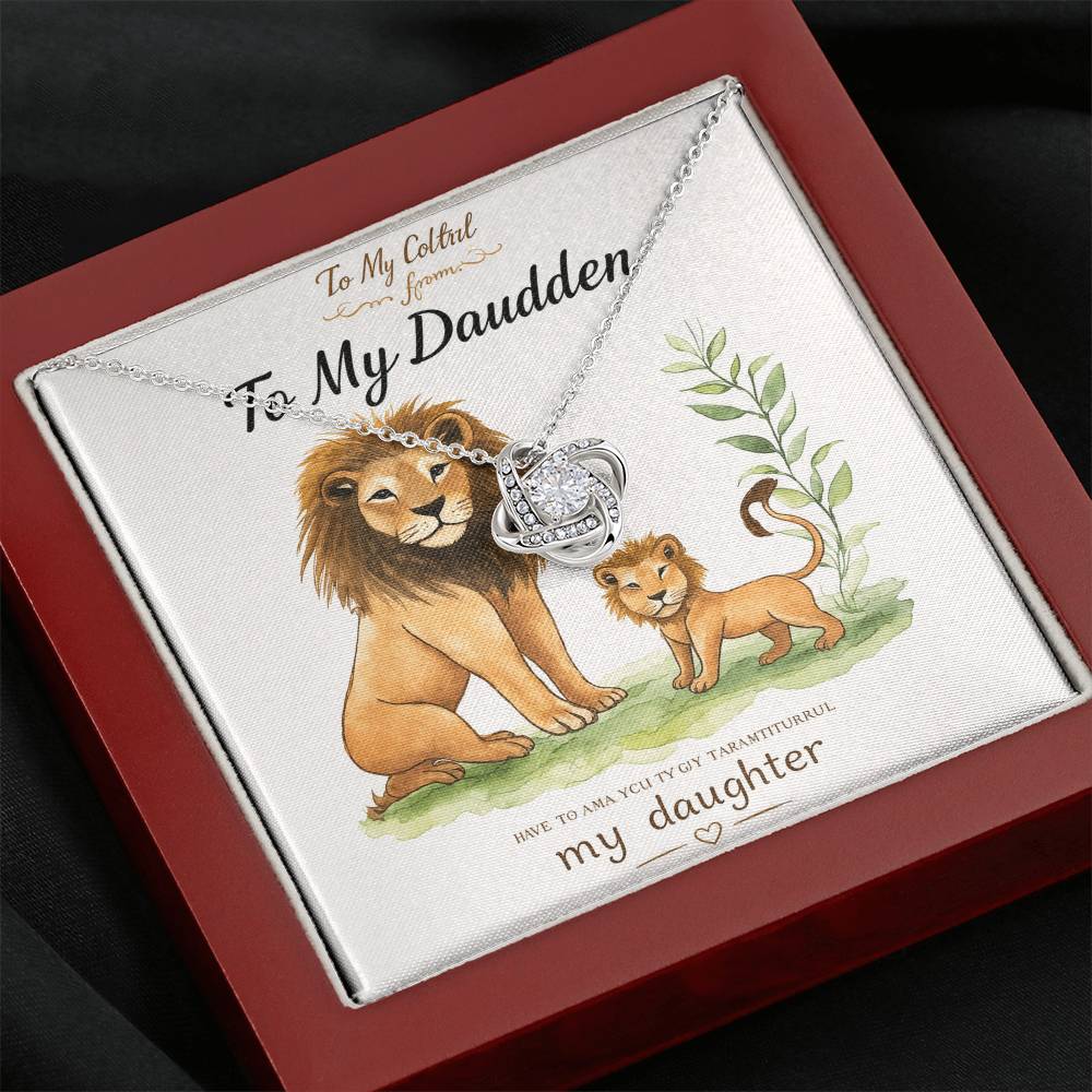 To My Daughter – Love Knot Necklace ❤️