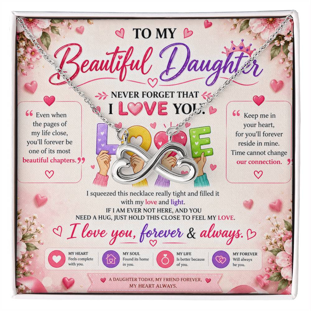 To My Beautiful Daughter Never Forget That I love you