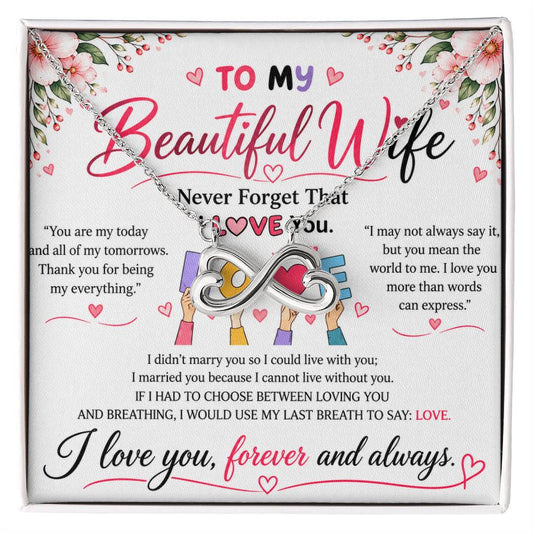 To My Wife - Endless Love Necklace