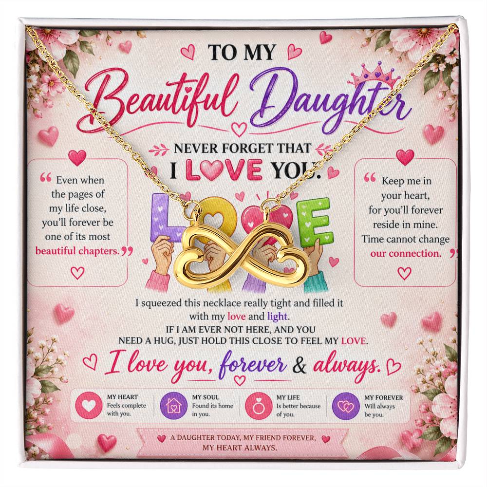 To My Beautiful Daughter Never Forget That I love you