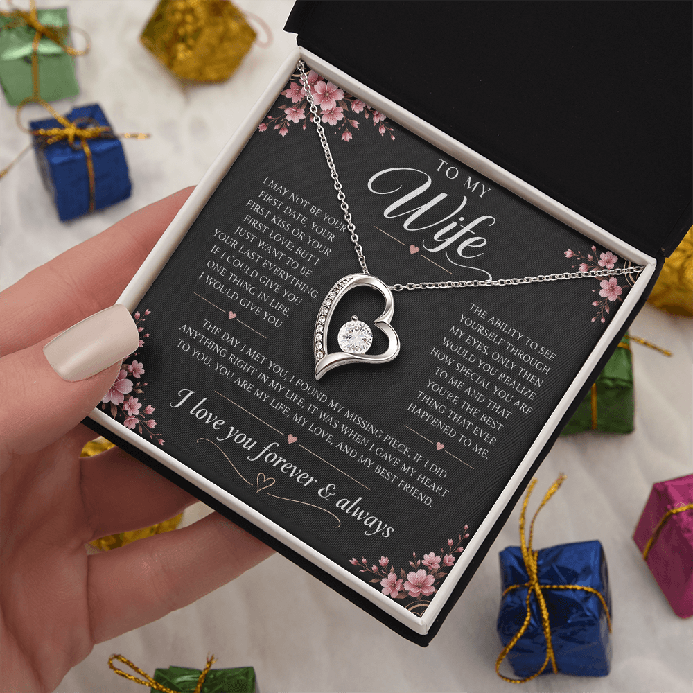 Charms Glow | Wife Heart Necklace | Meeting you was fate |